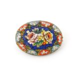 An Italian brooch with micro mosaic detail. Approx 2" wide Please Note - we do not make reference to