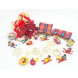 A quantity of assorted vintage Christmas tree decorations and garlands Please Note - we do not