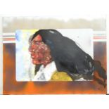 A late 20thC oil on canvas painting, depicting a Native American man. Signed and dated to the