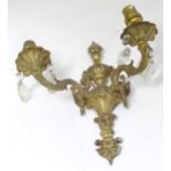 Wall light formed as a brass wall sconce Please Note - we do not make reference to the condition