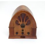 A modern 1920s style Hypersonic AM/FM radio, model no. NR300. Approx 31" high Please Note - we do