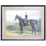 After Major John Edward Chapman Mathews (1843-1927), Colour print, Officer on horseback in a