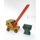 Toy: A scratch built wooden crane with painted detail. Approx. 17" high Please Note - we do not make