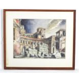 John Stanley (1912-1999), Watercolour, The Trajan Forum, Rome. Signed and dated 1945 lower left, and