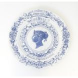 A Royal Worcester Queen Victoria Jubilee plate inscribed Walter Holland, Mayor of Worcester. Approx.