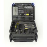 A Westfalia drill bit compendium, the fitted expanding case containing masonry and carpentry drill