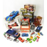 Toys: A large quantity of assorted die cast scale model vehicles to include Burago Ferrari 312-T2,