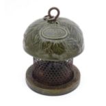 A Mason Cash bird feeder with oak leaf and acorn decoration. Approx. 7" high Please Note - we do not