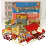 Toys: A quantity of assorted vintages games and puzzles, parts relating to Crossfire, Word Making