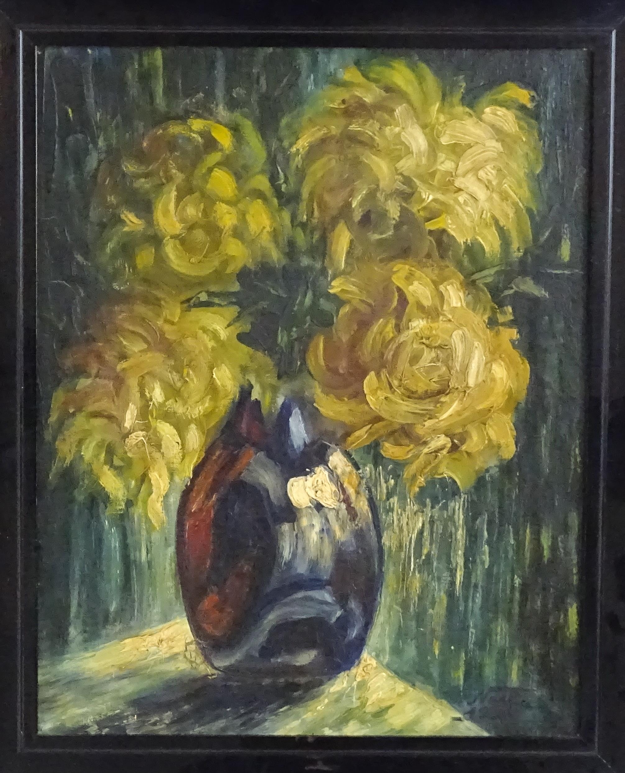 20th century, Oil on canvas, A still life with flowers in bloom. Signed Nesta and dated 1930 lower - Image 3 of 4