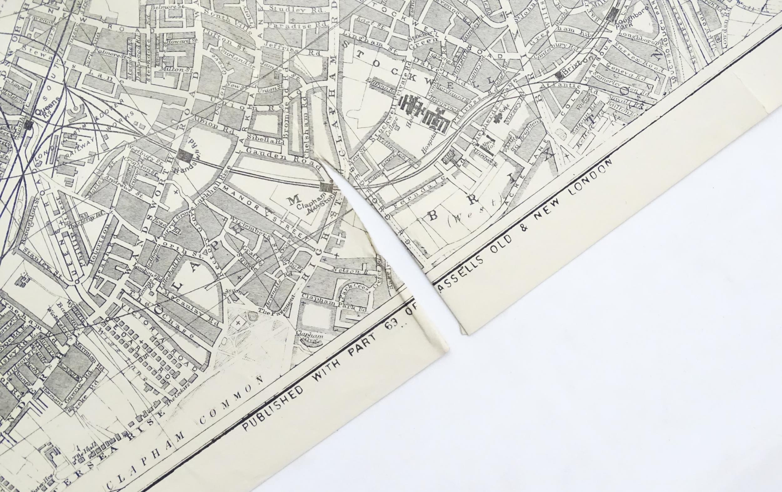 Four early 20thC maps from Cassell's Old and New London, to include London in the Reign of Queen - Bild 15 aus 24