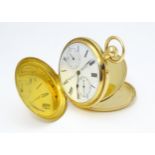 A Victorian 18ct gold cased full hunter chronometer pocket watch, the white enamel dial signed H. P.