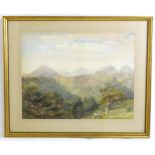 19th century, Topographical Watercolour, Snowdon from Llanrwst, Snowdonia, Wales, A Welsh