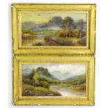 Francis E Jamieson (1895-1950), Oil on canvas, A pair of Highland landscapes with loch, trees and