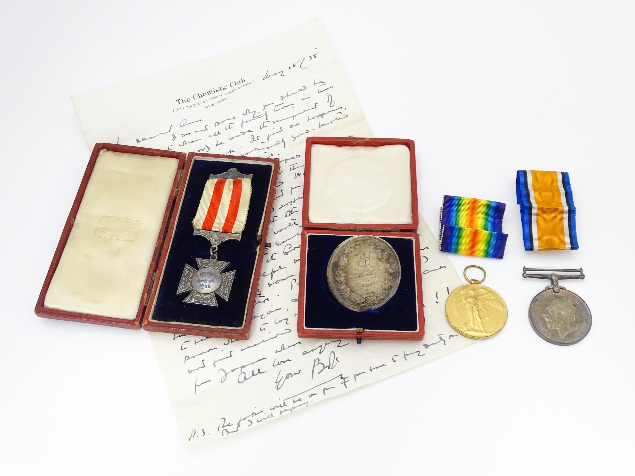 Militaria: two WWI campaign medals awarded to the author Robert Whymper (Captain, East Surrey - Image 3 of 14