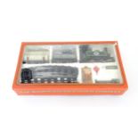 Toy: A Mamod model Live Steam Railway Goods Train set RS1, with locomotive, wagons, track, etc. With