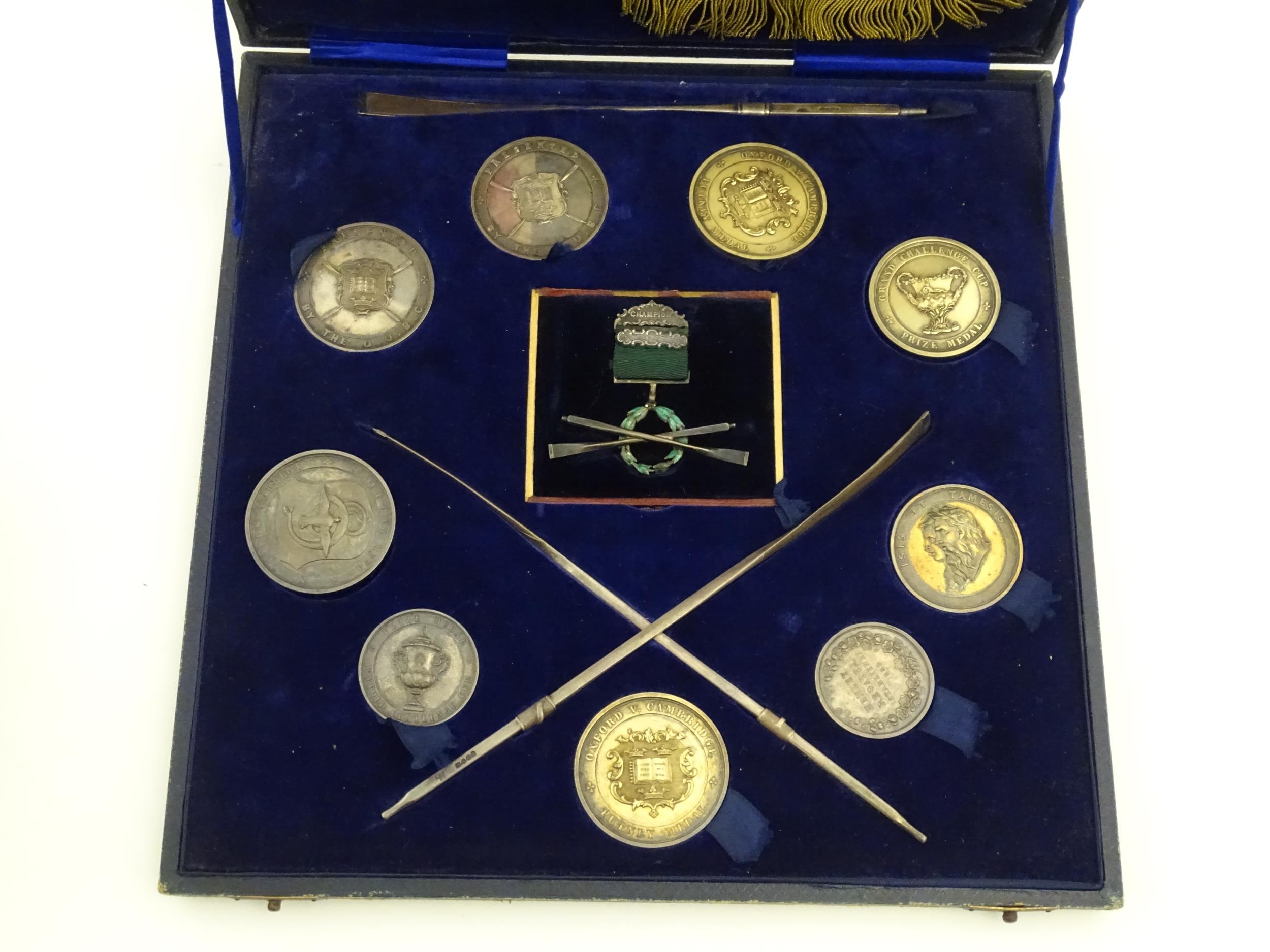 Rowing Interest - Oarsman Walter Bradford Woodgate : A cased collection of some of the rowing medals - Image 2 of 27