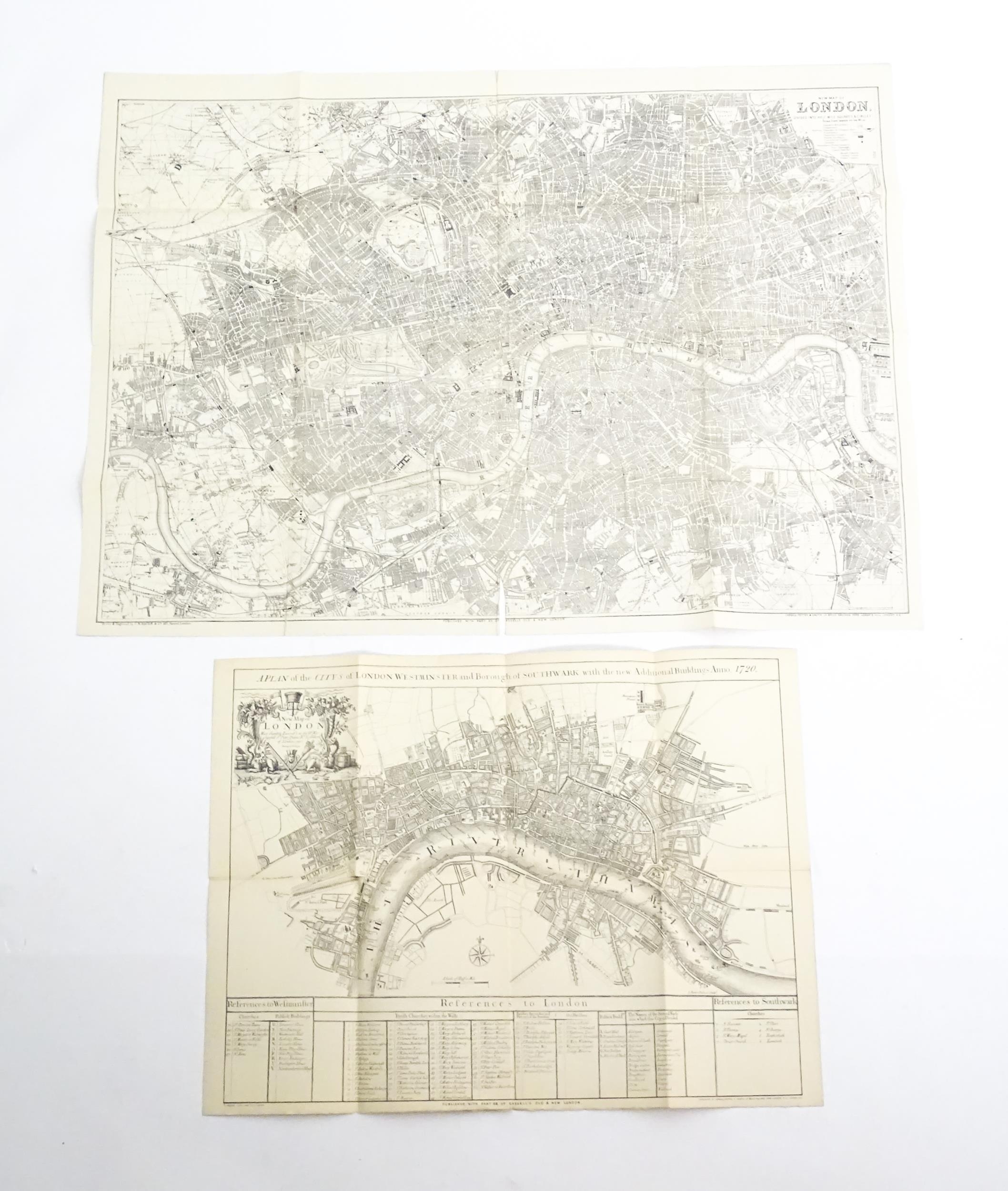 Four early 20thC maps from Cassell's Old and New London, to include London in the Reign of Queen - Bild 2 aus 24