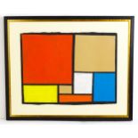 After Piet Mondrian (1872-1944), Watercolour and gouache, Composition with rectangles. Signed with