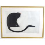 Helen Fay (b. 1968), Limited edition lithograph, De Brazza, depicting a seated monkey. Signed,