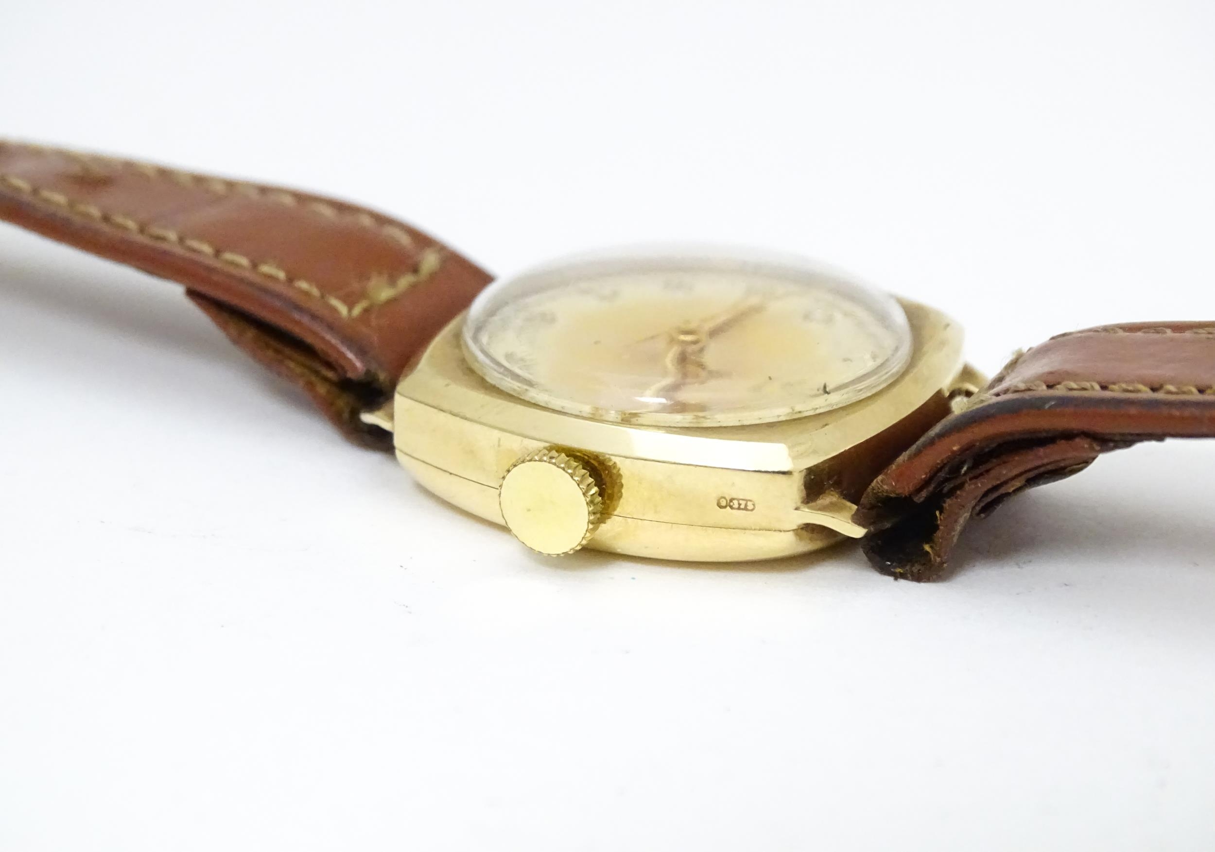 A Tudor (Rolex) 9ct gold cased wristwatch, hallmarked Birmingham 1951, maker Dennison Watch Case Co. - Image 6 of 8