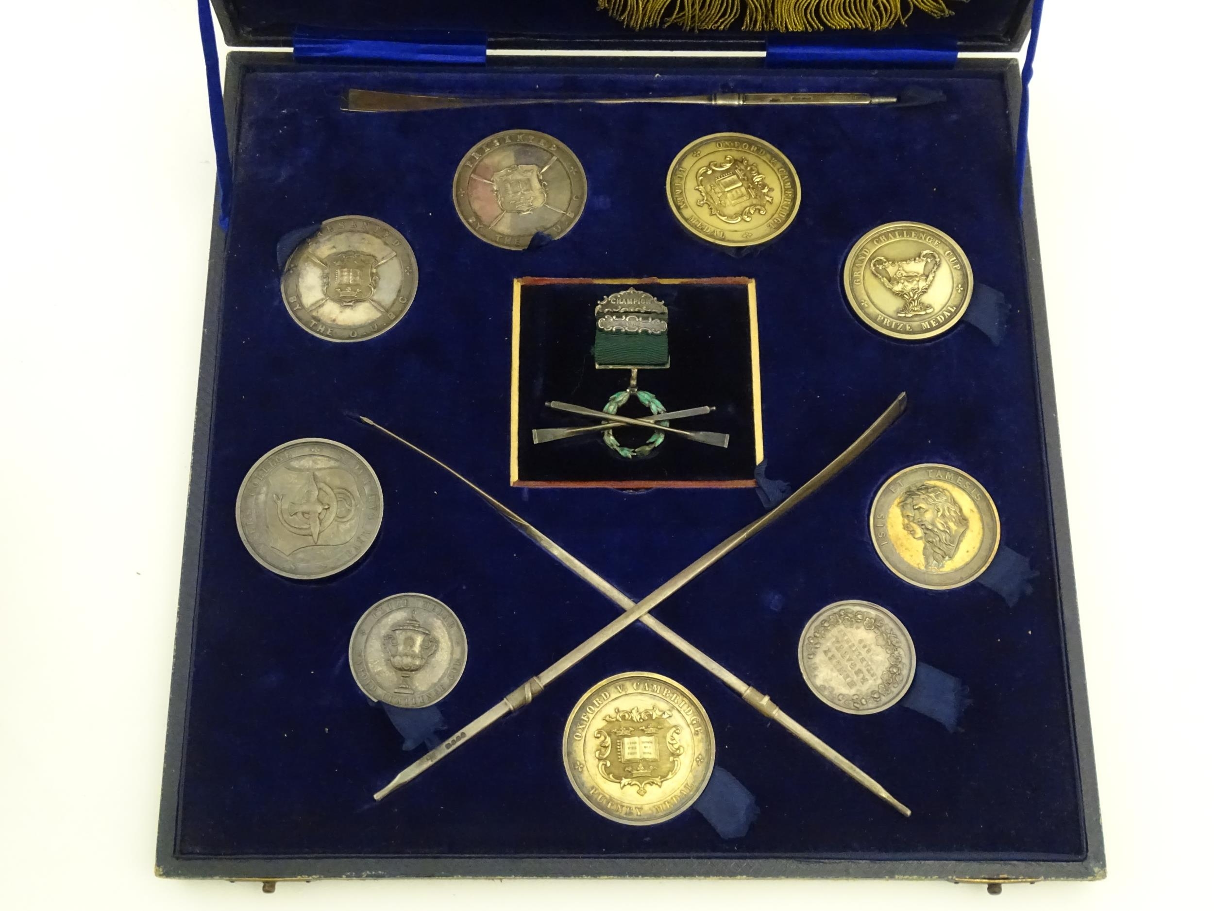 Rowing Interest - Oarsman Walter Bradford Woodgate : A cased collection of some of the rowing medals - Image 6 of 27