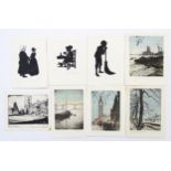 Five etchings by Maurice Verdier (1919-2003) comprising Cambridge, Big Ben, Misty Morning,