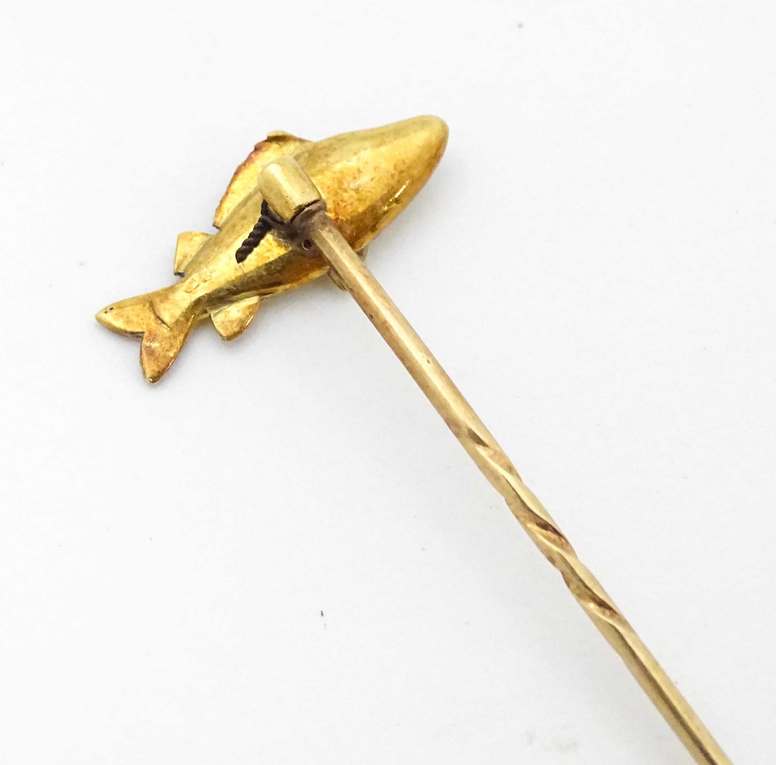 Five assorted yellow and white metal stick pins to include two decorated with stag head detail, - Image 10 of 11
