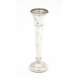 A silver bud vase hallmarked Birmingham 1973 maker Francis Howard Ltd. Approx. 4 3/4" high Please