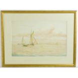 Robert Allensmore Lowe, 19th century, Watercolour, A seascape with fishing boats. Signed lower left.