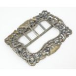 A Victorian silver buckle, hallmarked Birmingham 1891 maker Levi & Salaman 3" high Please Note -