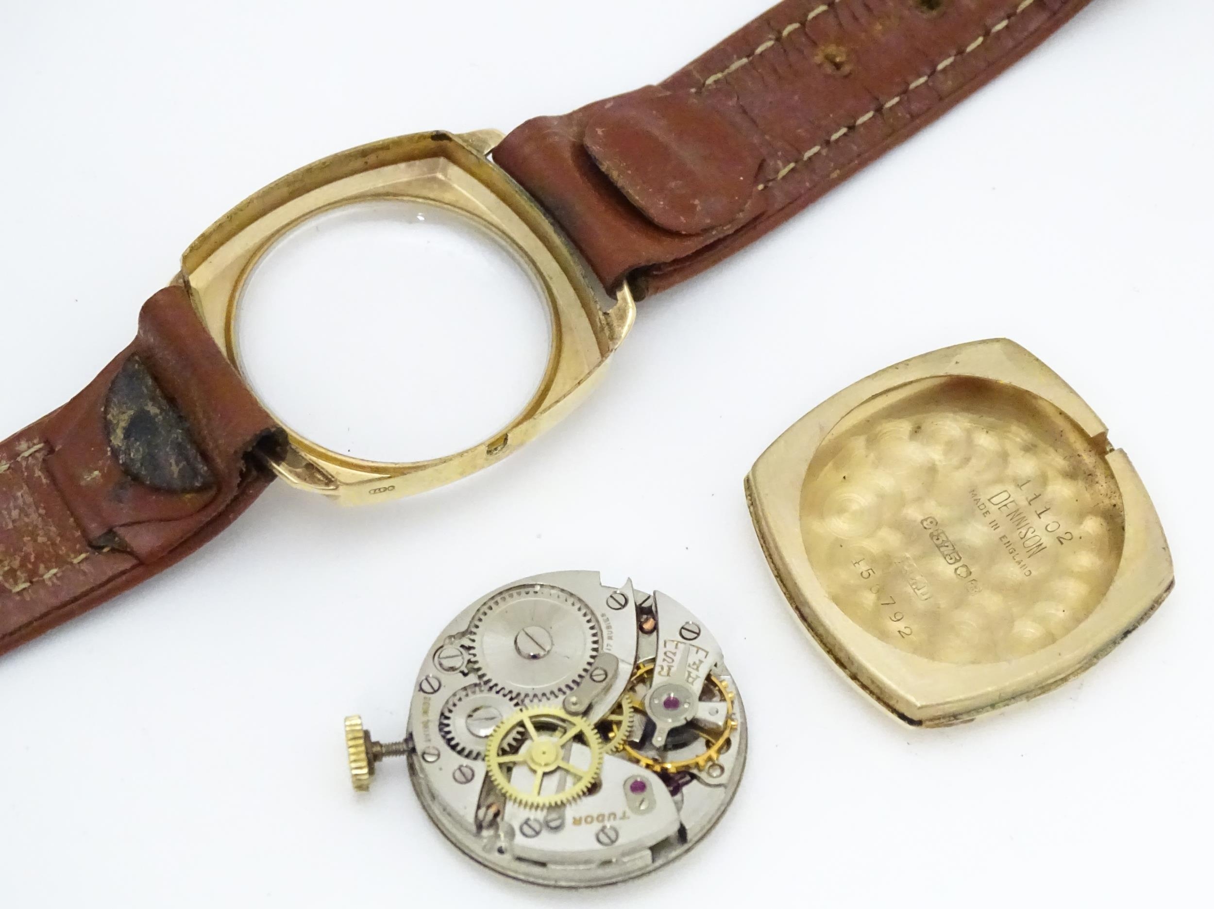 A Tudor (Rolex) 9ct gold cased wristwatch, hallmarked Birmingham 1951, maker Dennison Watch Case Co. - Image 7 of 8