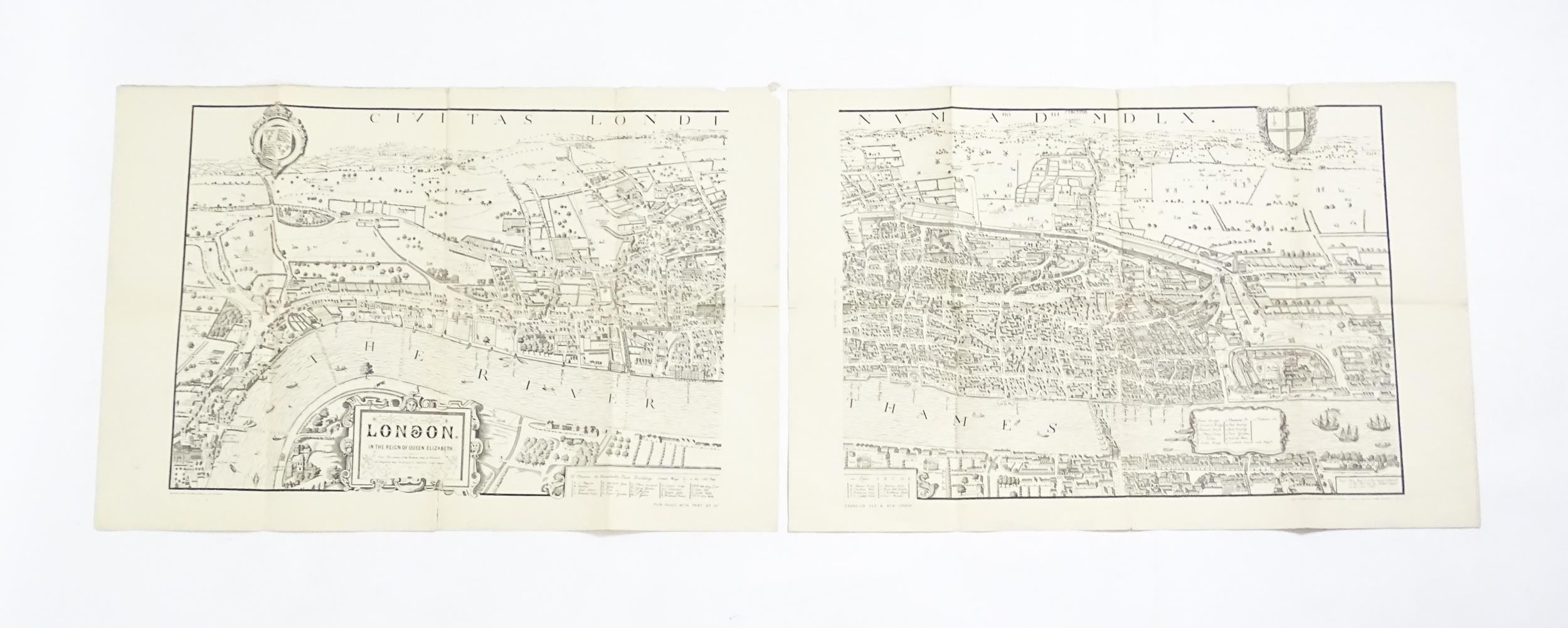 Four early 20thC maps from Cassell's Old and New London, to include London in the Reign of Queen - Bild 3 aus 24