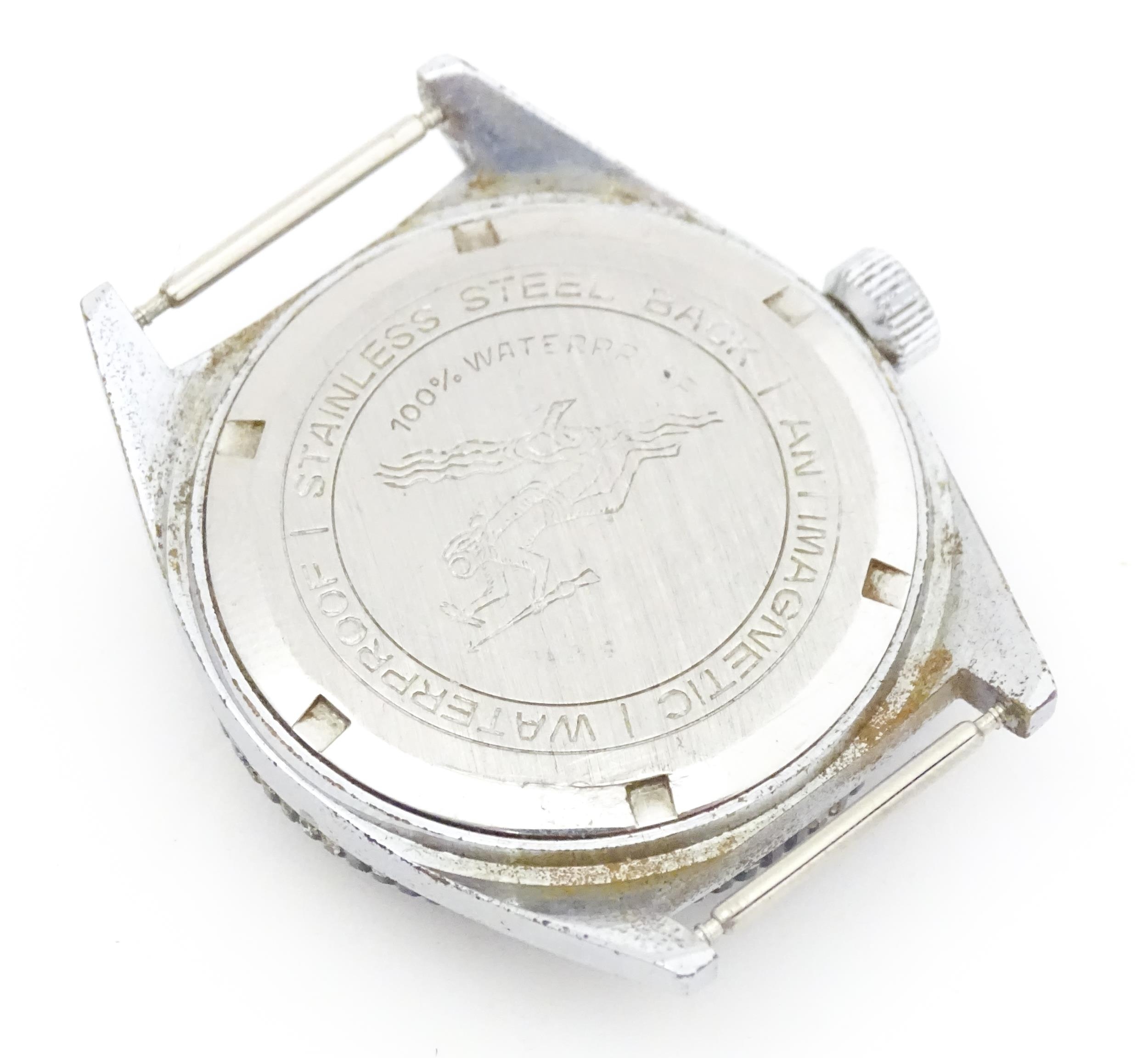 A 1960s steel cased mens divers style watch, the dial signed ' Zand ' , having 21 jewel manual - Image 5 of 6