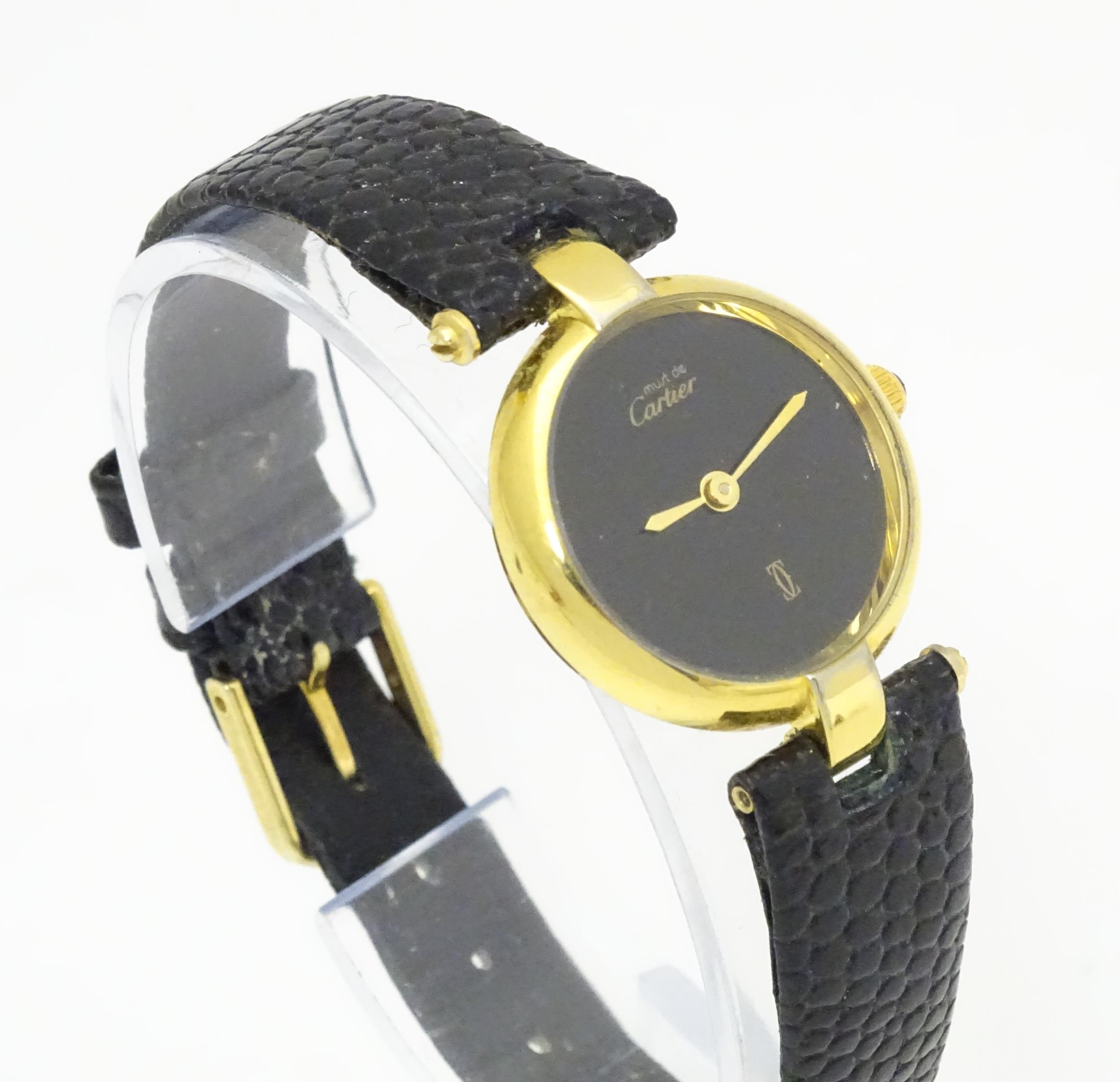 A ladies Omega Ladymatic wristwatch. Together with a quartz wrist watch, the dial signed Must de - Image 8 of 9