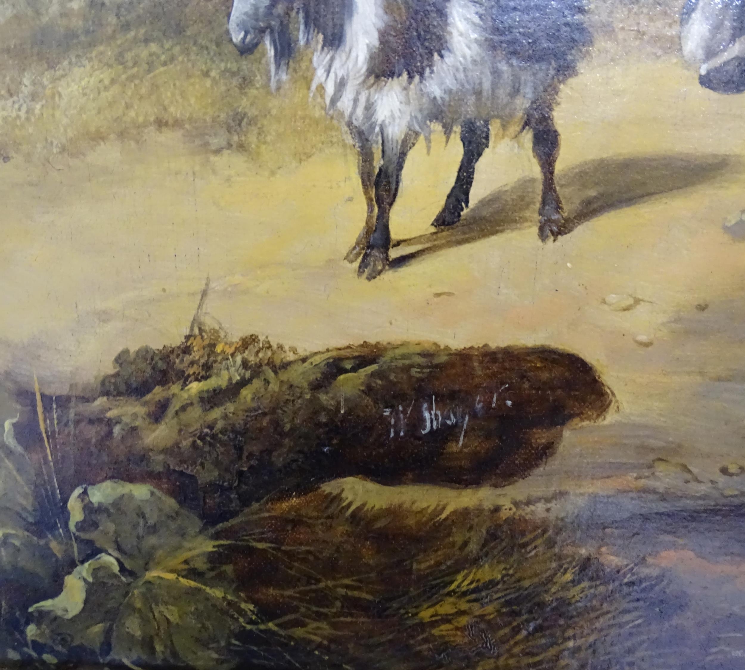 Circle of William Shayer (1787-1879), Oil on canvas, A figure resting in a landscape with dog, horse - Image 5 of 5