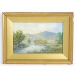 William Taylor Longmire (1841-1914), Watercolour, A Lake District landscape, possibly Derwent Water.