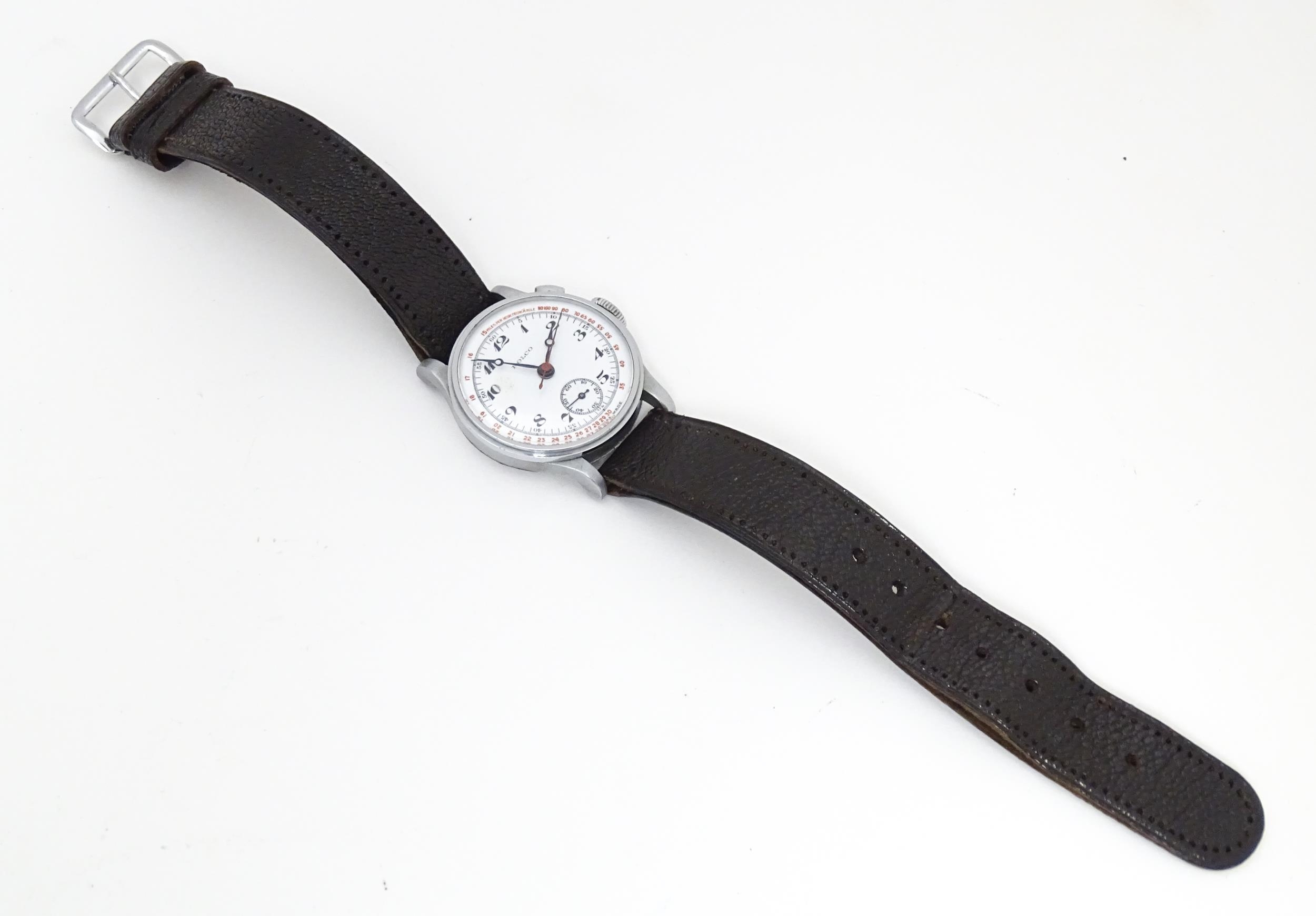 A Rolco wristwatch / chronograph style stopwatch. Watch dial approx. 1" diameter Please Note - we do - Image 4 of 4