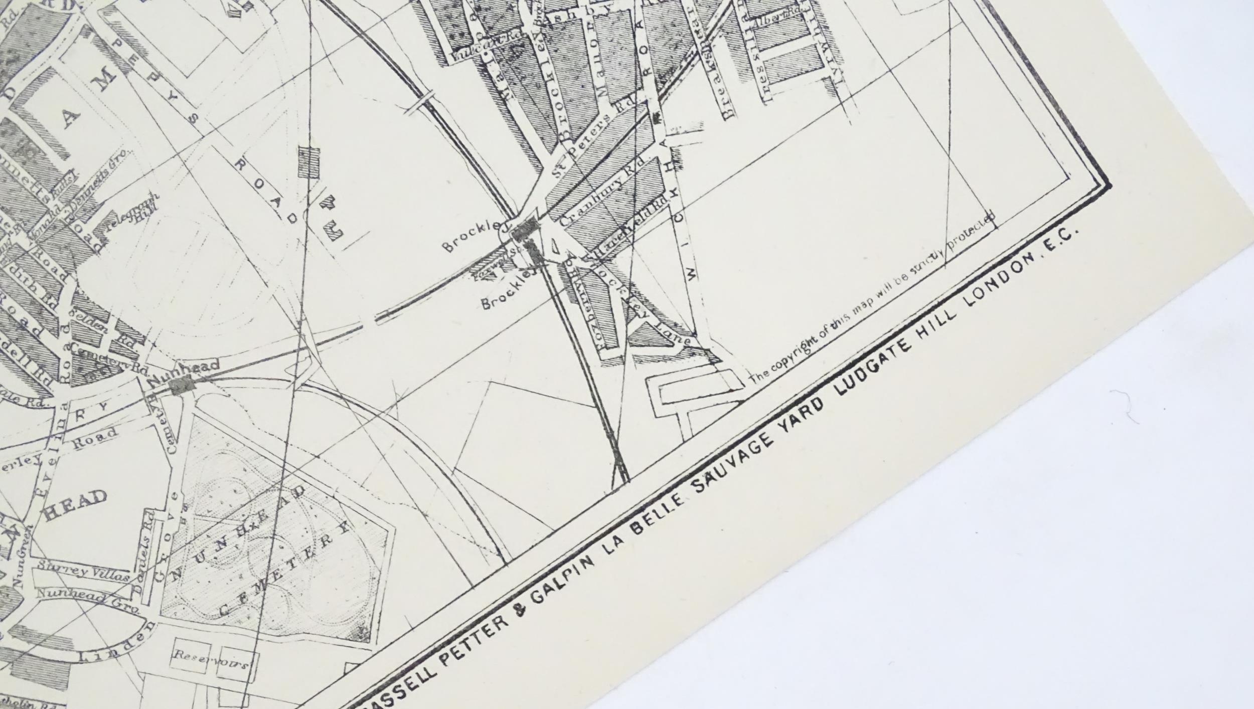 Four early 20thC maps from Cassell's Old and New London, to include London in the Reign of Queen - Bild 16 aus 24