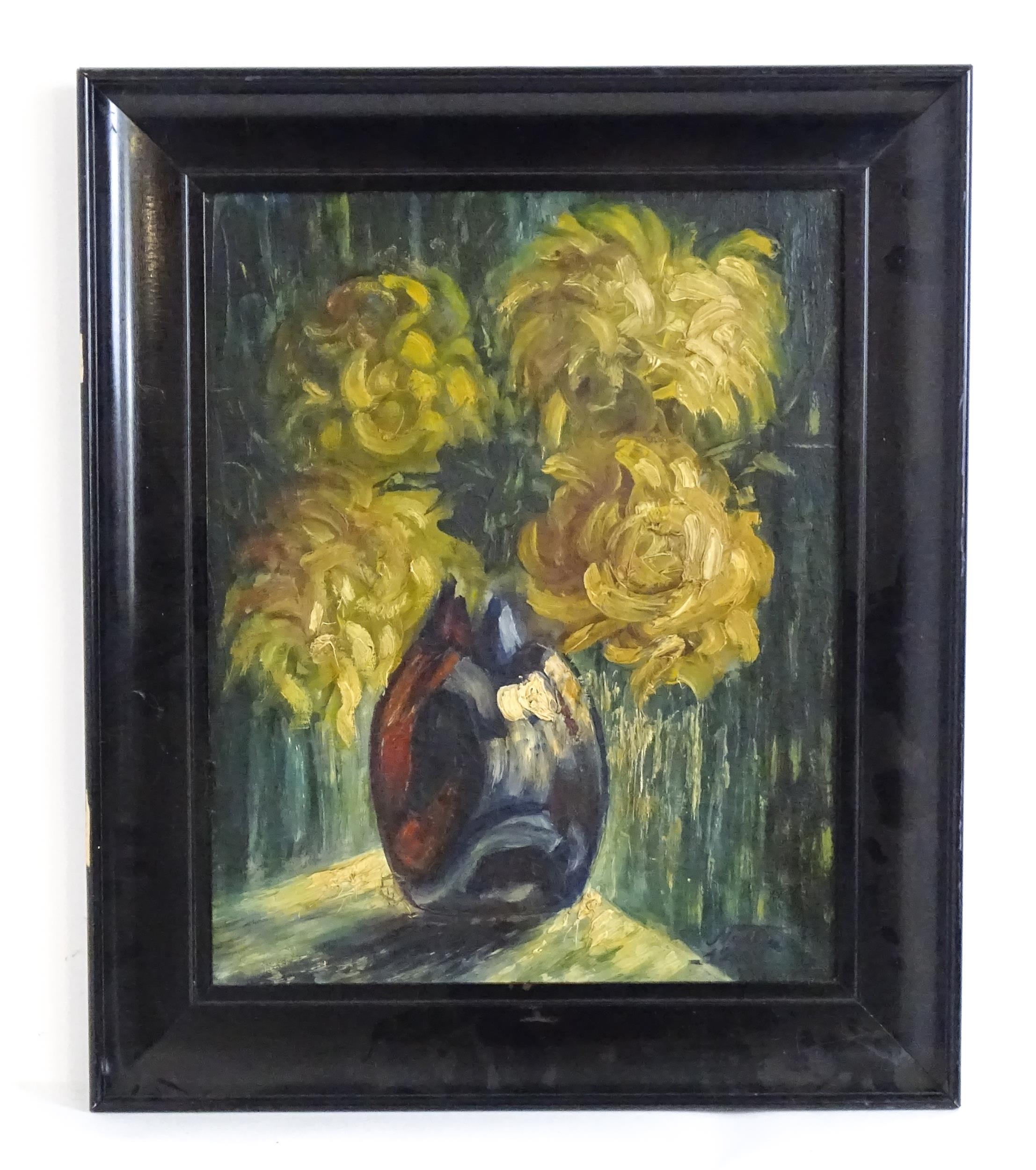 20th century, Oil on canvas, A still life with flowers in bloom. Signed Nesta and dated 1930 lower