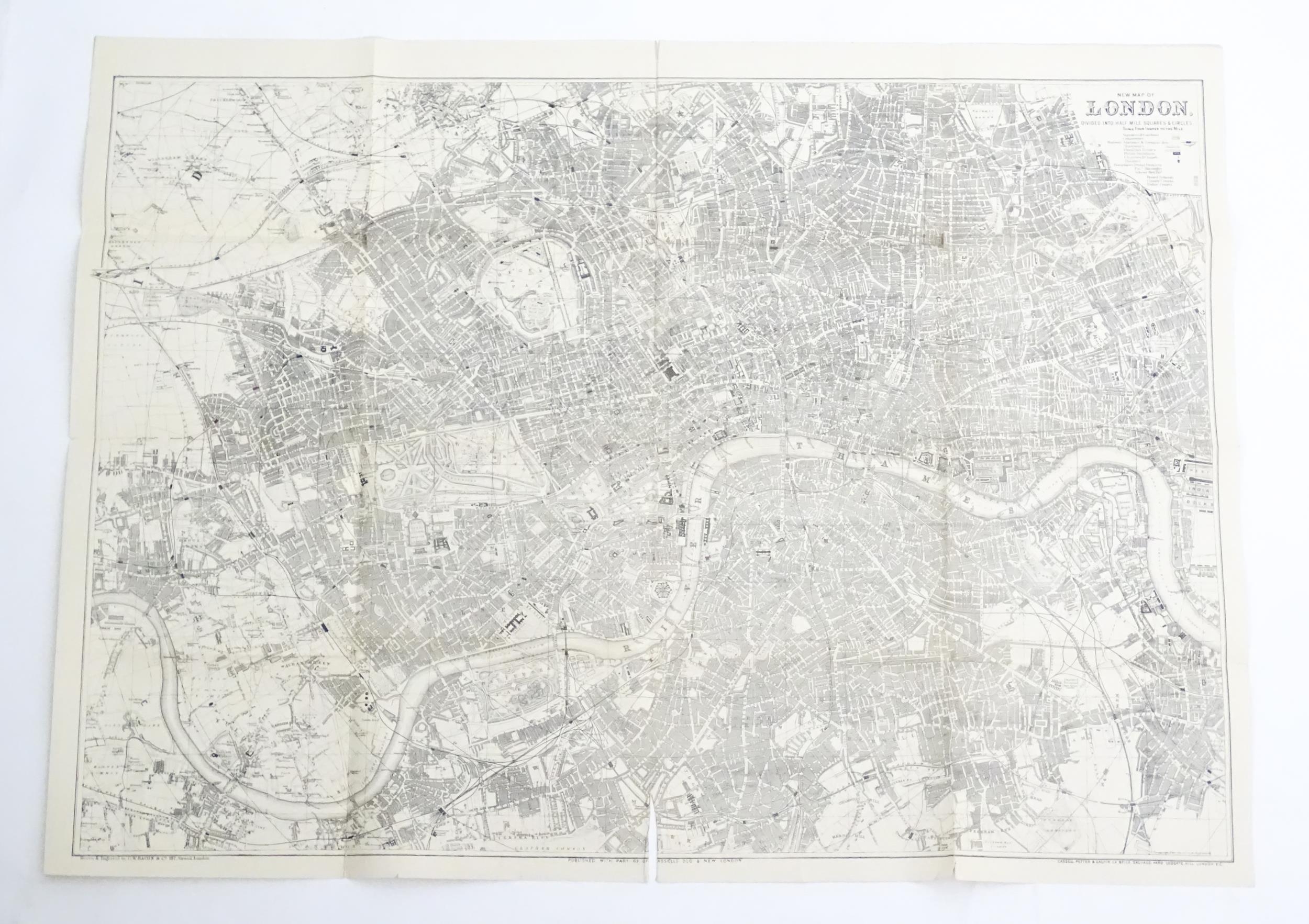 Four early 20thC maps from Cassell's Old and New London, to include London in the Reign of Queen - Bild 12 aus 24