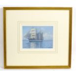 Johann Seits (1887-1967), Austrian School, Watercolour, Gruz Loznica, A sailing ship at sea. Signed,