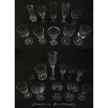 A quantity of Georgian and later glassware to include various drinking glasses, toastmaster glass,