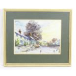 William Porter, 20th century, Watercolour, A winter village scene. Signed and dated (19)79 lower
