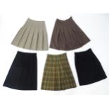 Vintage fashion / clothing: 5 ladies skirts in UK size 16, to include an Eastex pleated skirt, 2