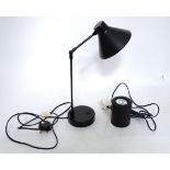 A Habitat articulated desk lamp together with a spotlight. Tallest approx. 20" high (2) Please