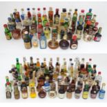 A quantity of miniatures / miniature bottles of wine / spirits / liqueurs / aperitifs, including