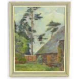 C. A. Mallion, 20th century, Oil on board, A study of a barn with trees. Signed and dated '74