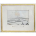 A rowing interest lithograph titled Scene on the River A Race Night. Published by J. Ryman,