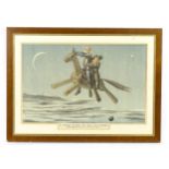 After Tom Merry (1852-1902), 19th century, Satirical lithograph, A Fresh Start on the Old Hobby -